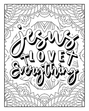 Yetişkinler için İncil Ayet Renk Sayfası. Kutsal İncil Ayet Rengi Sayfası.