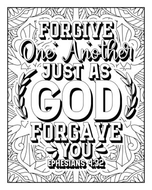 Yetişkinler için İncil Ayet Renk Sayfası. Kutsal İncil Ayet Rengi Sayfası.