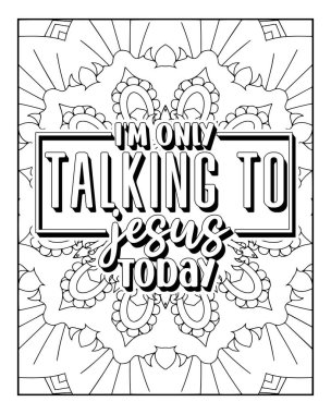 Yetişkinler için İncil Ayet Renk Sayfası. Kutsal İncil Ayet Rengi Sayfası.