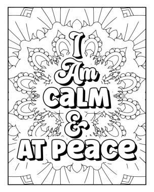 Yetişkinler için Pozitif Doğrulama Alıntı Renklendirme Sayfası. Pozitif Tırnak Mandala Renklendirme Sayfası. Yemin Edin Yetişkin Renklendirme Sayfası