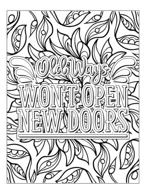 Yetişkinler için motivasyon tırnak boyama sayfası. Motivasyon Mandala Renk Sayfası