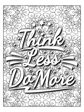 Yetişkinler için motivasyon tırnak boyama sayfası. Motivasyon Mandala Renk Sayfası.