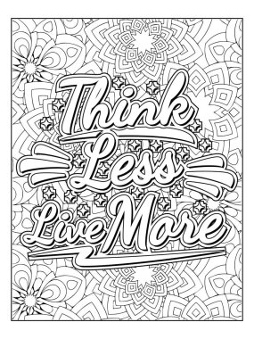 Yetişkinler için motivasyon tırnak boyama sayfası. Motivasyon Mandala Renk Sayfası.