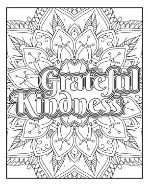 Yetişkinler için minnettarlık tırnak boyama sayfası. Minnettarlık Mandala Renk Sayfası
