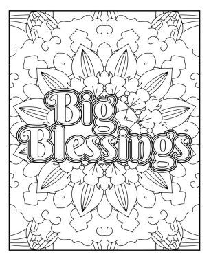 Yetişkinler için minnettarlık tırnak boyama sayfası. Minnettarlık Mandala Renk Sayfası