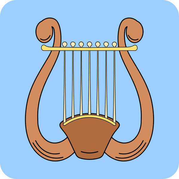 Vector Lyra Flat Icon