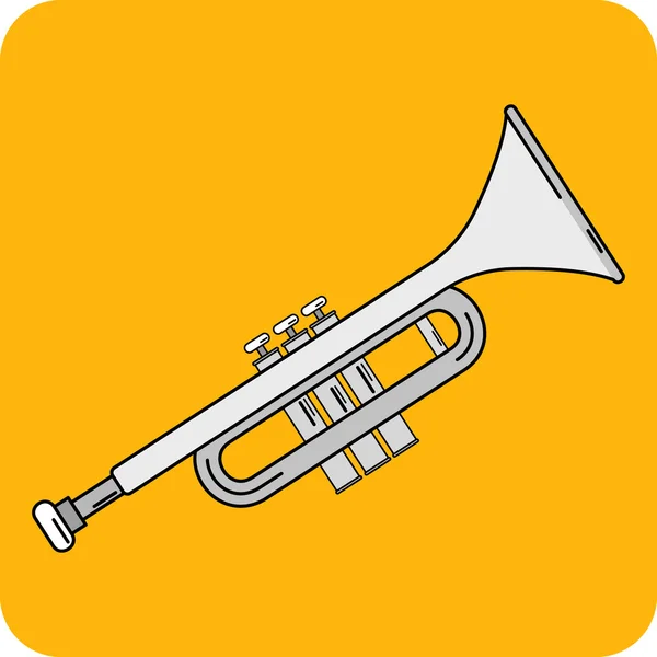 Vector Trumpet Flat ikonen — Stock vektor