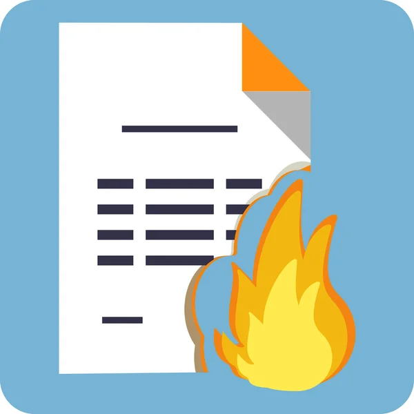 Burning Paper — Stock Vector