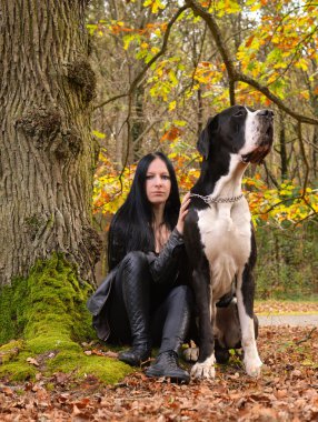 Kadın ve Danua köpek