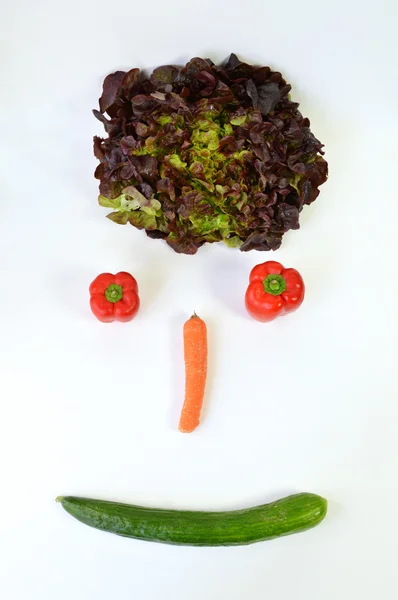 야채와 함께 스마일 — 스톡 사진