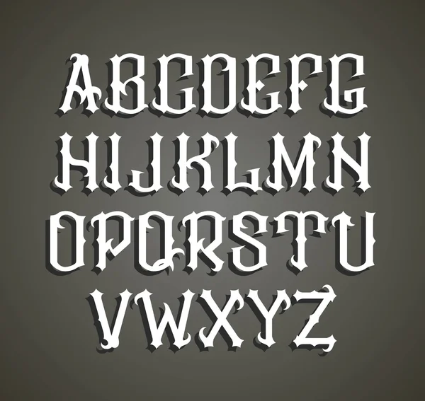 Vector gothic label font. Estilo de conhaque Ilustração De Stock