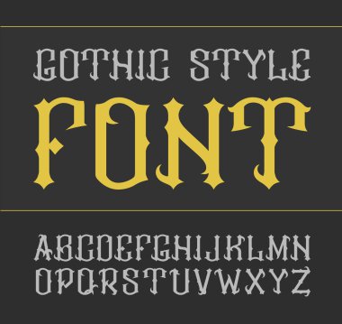 Vektör vintage etiket yazı tipi. Viski stili