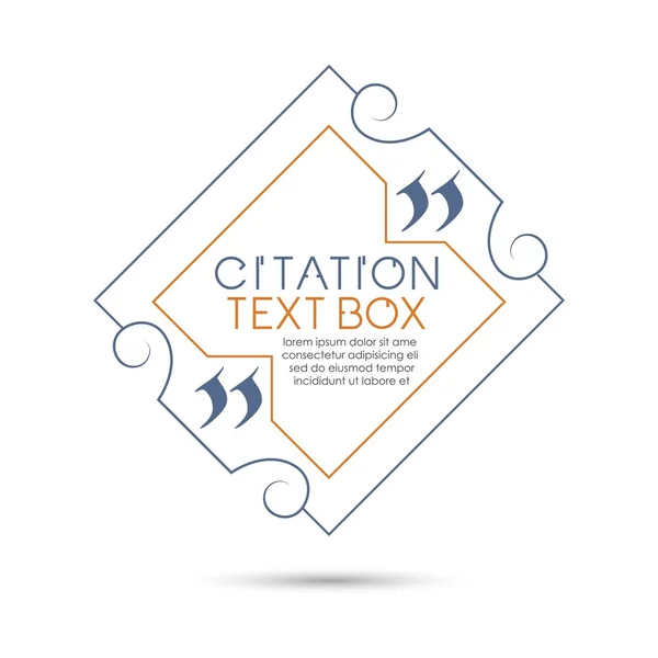 Citation zone de texte. Cadre pour devis décoration. Citation modèle vierge. Citation bulle. Modèle vide. Conception de texte. Conception de couverture de carnet de croquis — Image vectorielle