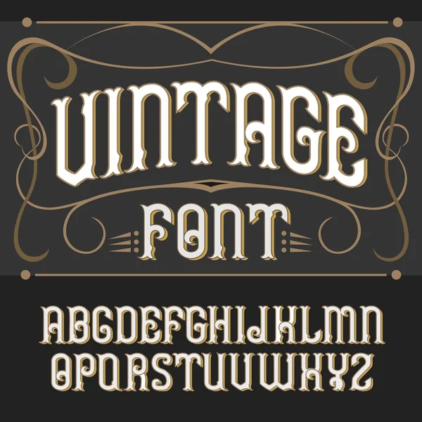 Vector vintage label fuente .  . — Vector de stock