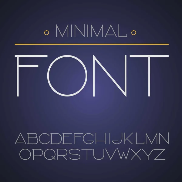 Vektör Lineer yazı tipi - basit ve minimalist alfabesi ile çizgi stili — Stok Vektör