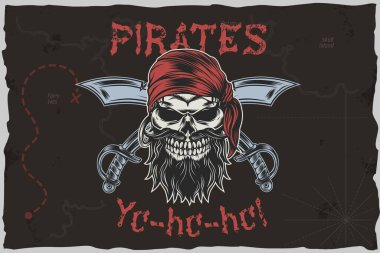 Korsanlar yohoho - t-shirt vektör çizimi