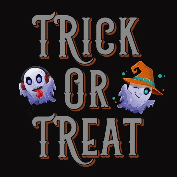Fantasma de Halloween - ilustración vector camiseta — Vector de stock