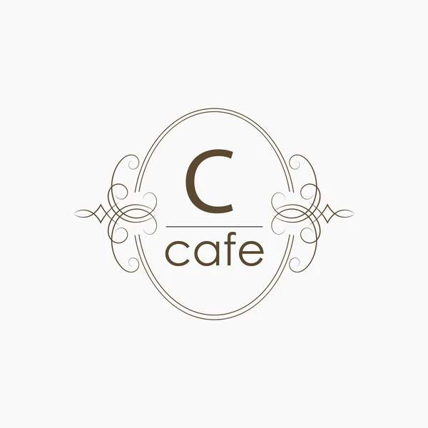 Vector café logotipo plantilla — Archivo Imágenes Vectoriales