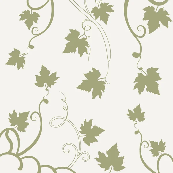 Vector background of grape leaves — Stock Vector