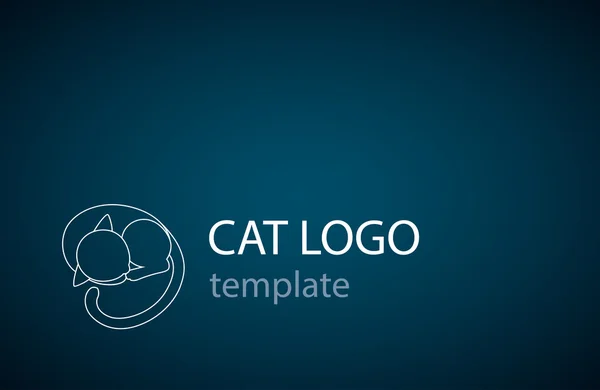 Vector cat logo template — Stock Vector