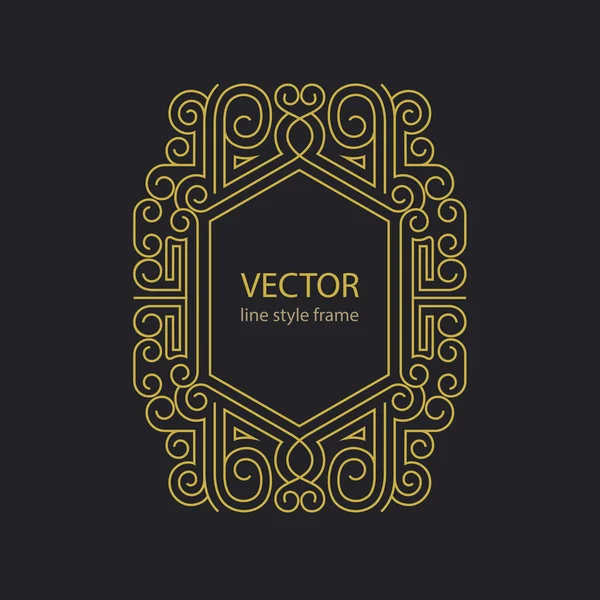 Vector line style frame — Stock Vector