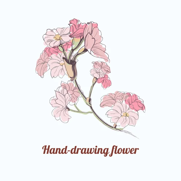 Vektor hand-ritning blomma — Stock vektor