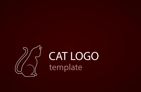 Шаблон векторного логотипу кота — стоковий вектор