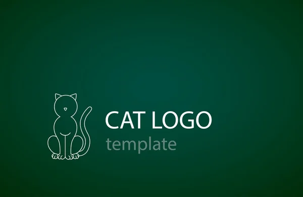 Plantilla de logotipo de gato vector — Vector de stock