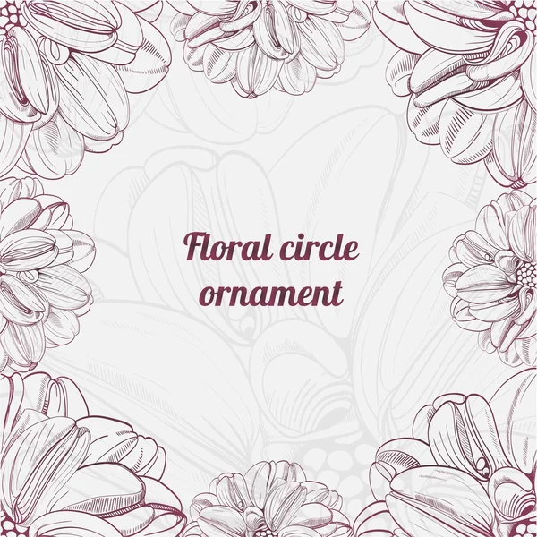 Vector hand Rita floral bakgrund — Stock vektor