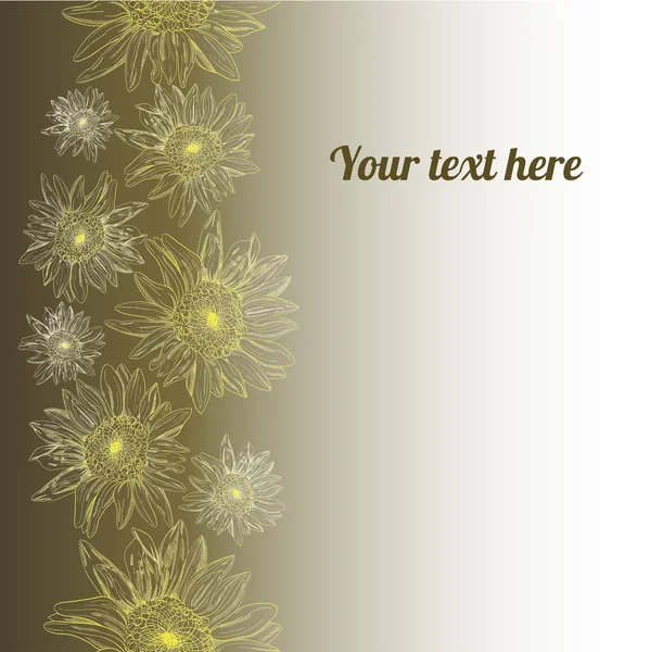 シームレス花柄背景を描画ベクトル手 — ストックベクタ