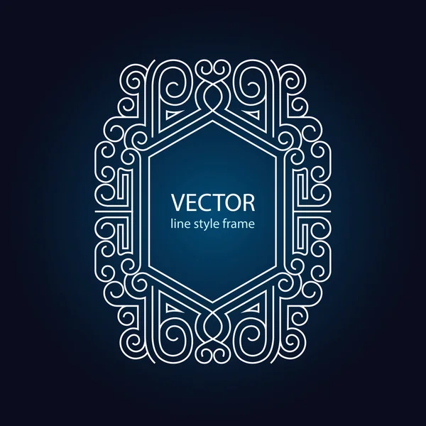 Векторна геометрична рамка лінійного стилю — стоковий вектор