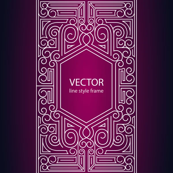 Vector geometric linear style frame — Stock Vector