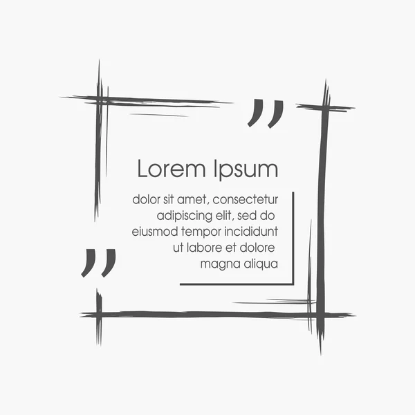 Citation text box. Frame for decoration quote and other information