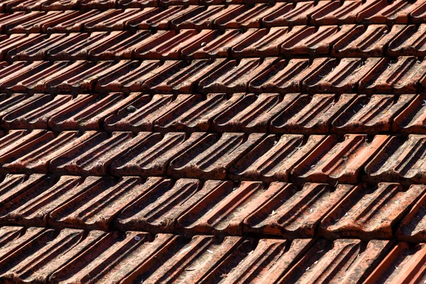 Ziegel Vom Türkischen Dorfhausdach — Stockfoto