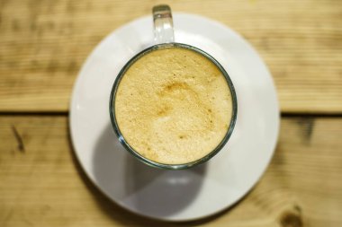 Kahve Latte 'nin üst görüntüsü