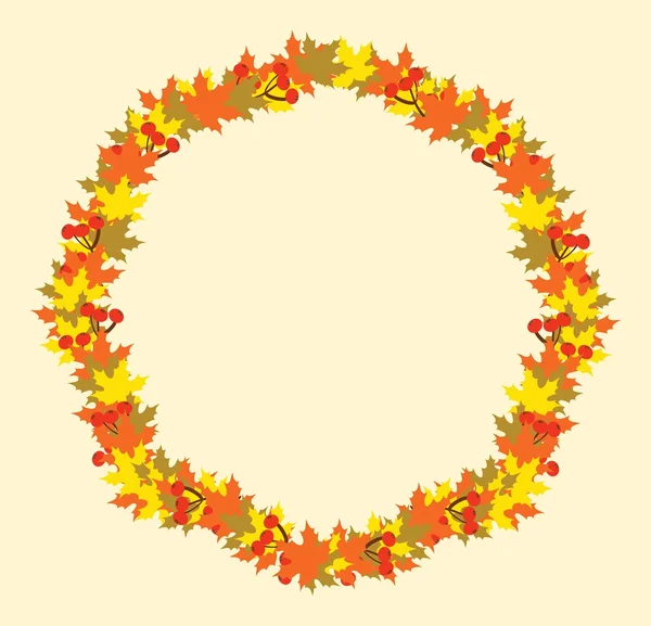 Cadre de feuilles d'érable — Image vectorielle