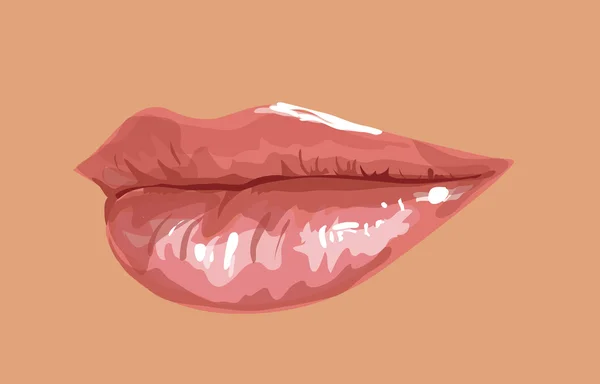 Mujeres labios rosados — Archivo Imágenes Vectoriales