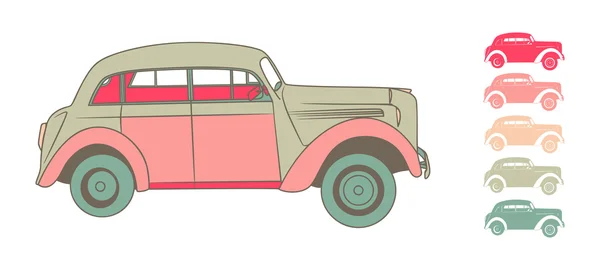 Coche retro 3 — Vector de stock