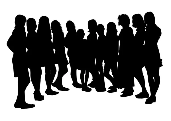 The silhouette of people — Stock Vector