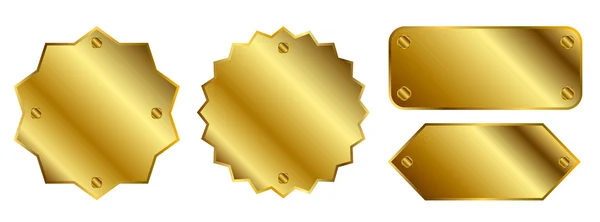 Golden plates 2 — Stock Vector