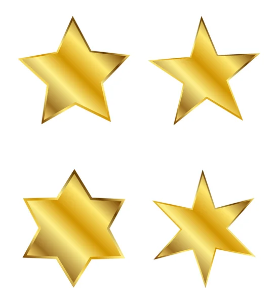 Estrela de ouro 2 Vetores De Stock Royalty-Free