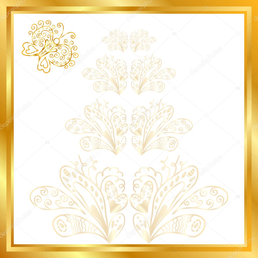 bright frame of ornaments