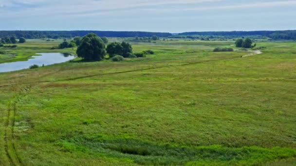 Vista Aerea Dal Drone Che Sta Inseguendo Una Macchina Quad — Video Stock