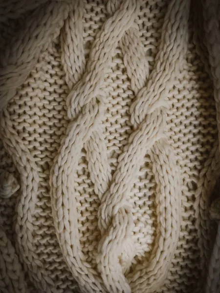 Örgü eşarp, yakın plan.