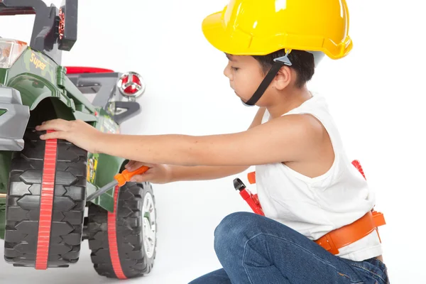 Little handyman — Stock Photo, Image