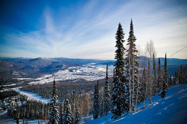 Zimní lyžařské středisko v Rusku — Stock fotografie