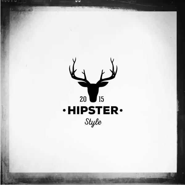 Cadre photo avec logo hipster — Image vectorielle