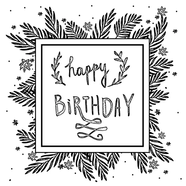 Tarjeta de cumpleaños feliz — Vector de stock