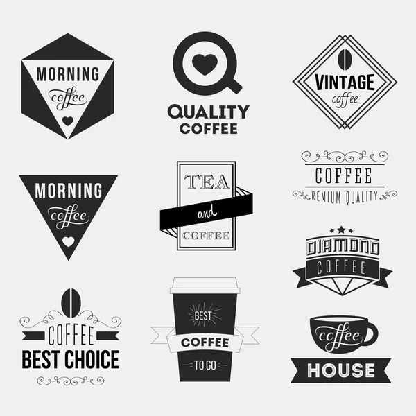 Retro kaffe logotyper — Stock vektor