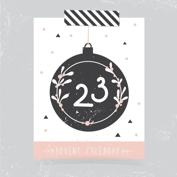 Kerstmis adventkalender — Stockvector